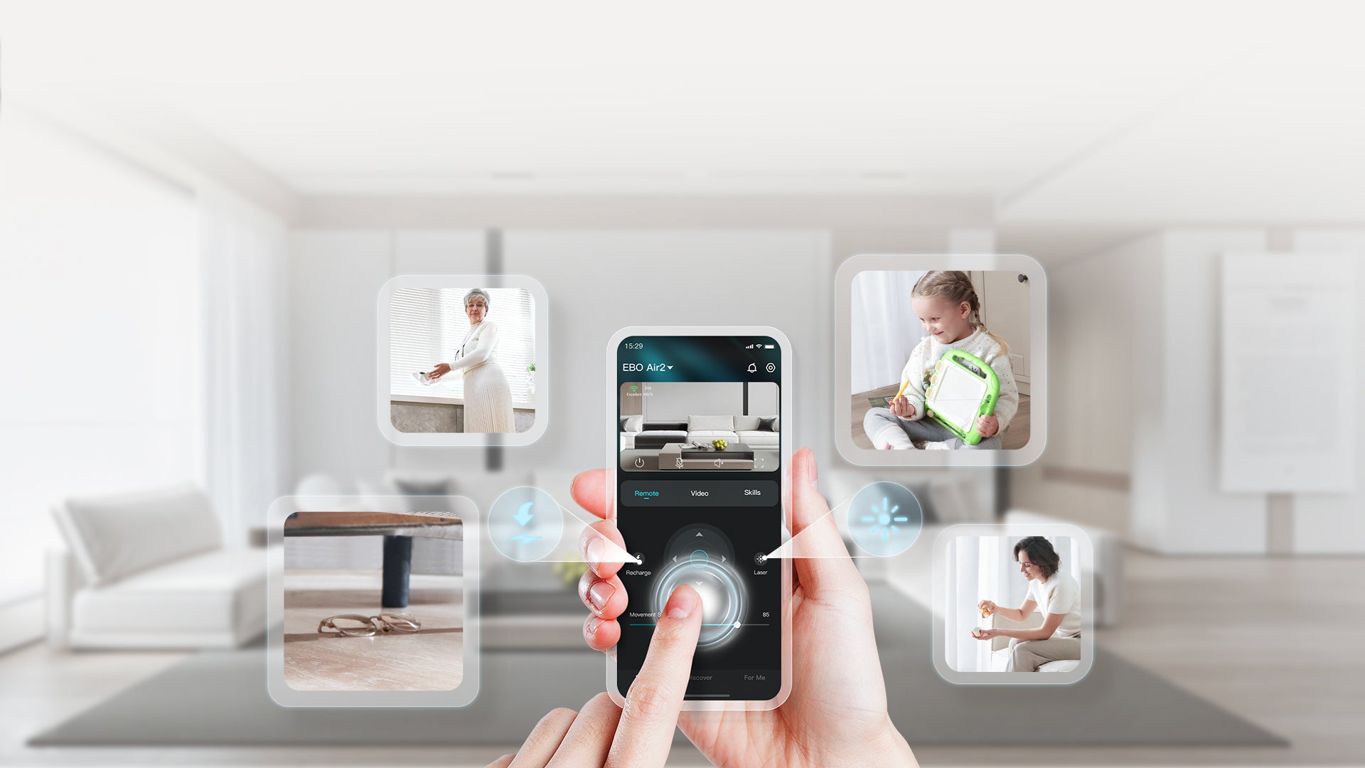 EBO Air 2 companion robot: Remote Operation When You're
Away From Home