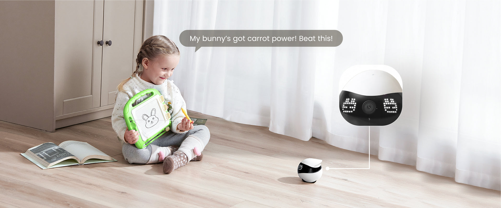 EBO Air 2 companion robot: companion for kids