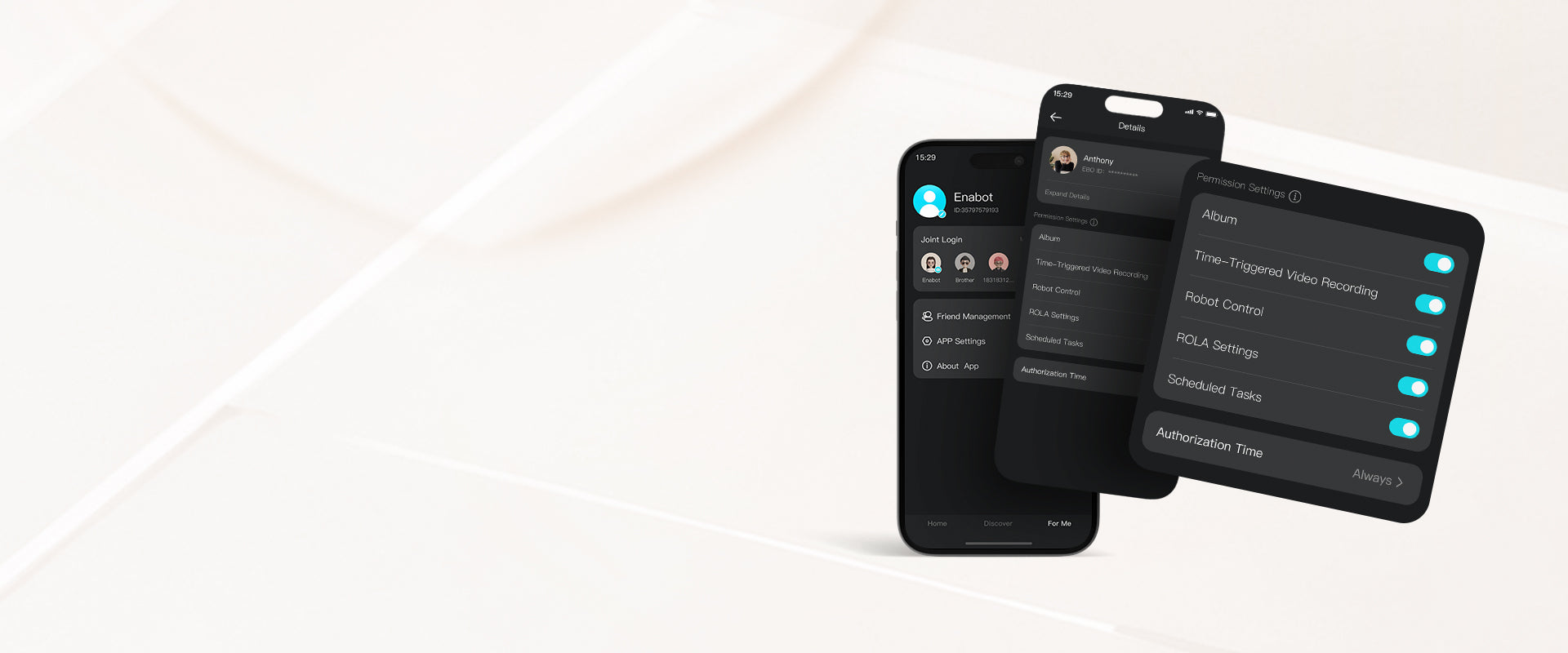 EBO Air 2  companion robot: Multi-Level Guest User Permission Management