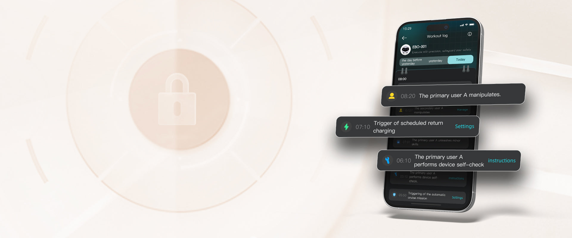 EBO Air 2  companion robot: Device Activity at a Glance
